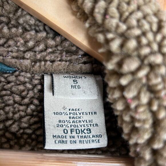 Vintage L.L. Bean Sherpa Lined Suede Toggle Coat Women’s Small Hooded Brown Barn - Picture 7 of 10